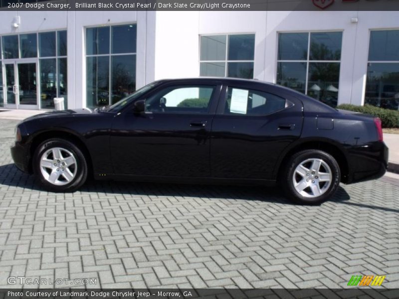 Brilliant Black Crystal Pearl / Dark Slate Gray/Light Graystone 2007 Dodge Charger