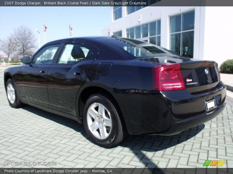 Brilliant Black Crystal Pearl / Dark Slate Gray/Light Graystone 2007 Dodge Charger