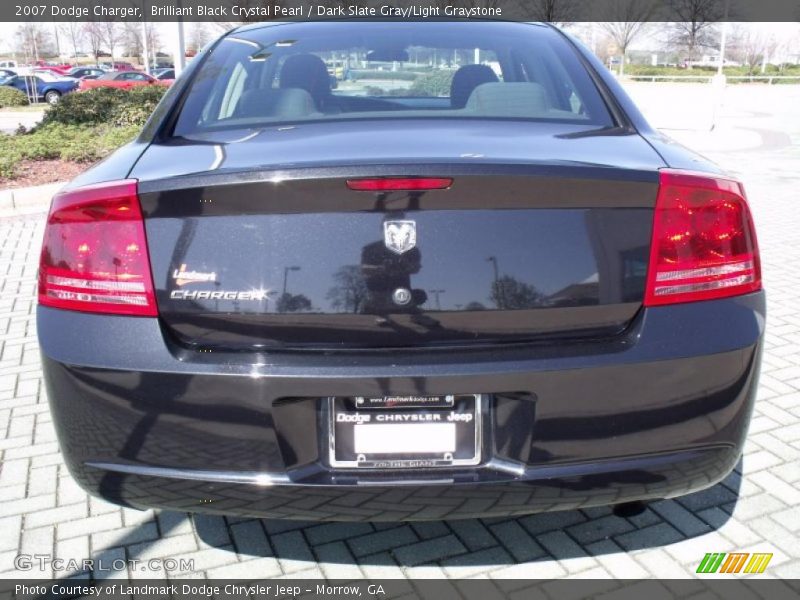 Brilliant Black Crystal Pearl / Dark Slate Gray/Light Graystone 2007 Dodge Charger