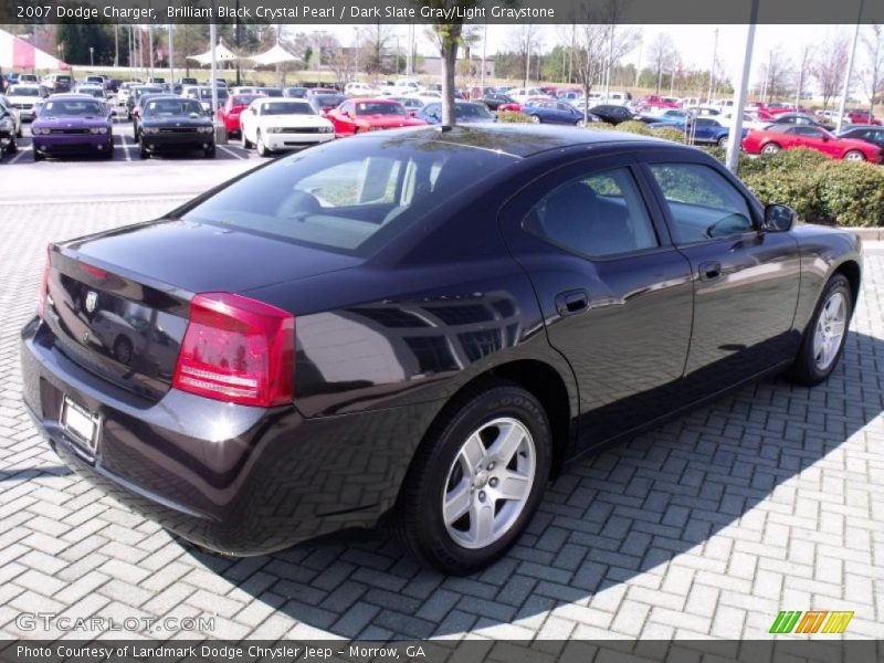 Brilliant Black Crystal Pearl / Dark Slate Gray/Light Graystone 2007 Dodge Charger