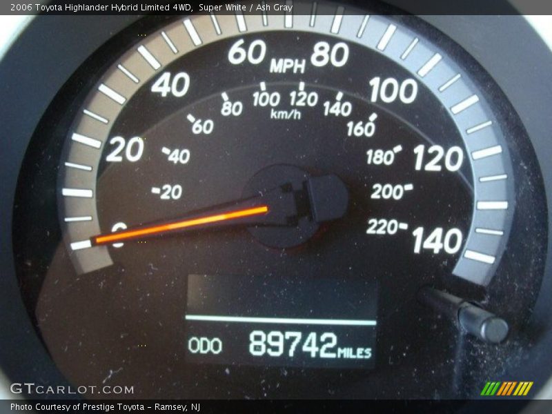 Super White / Ash Gray 2006 Toyota Highlander Hybrid Limited 4WD