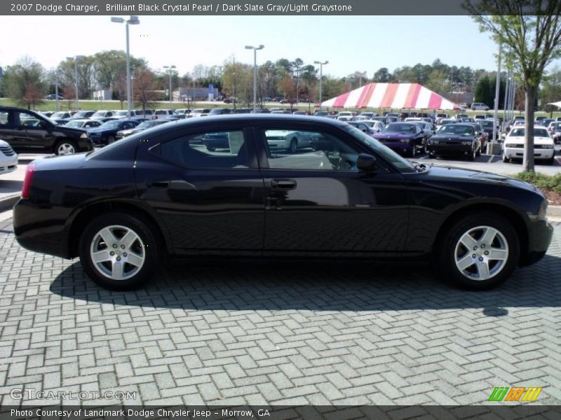 Brilliant Black Crystal Pearl / Dark Slate Gray/Light Graystone 2007 Dodge Charger