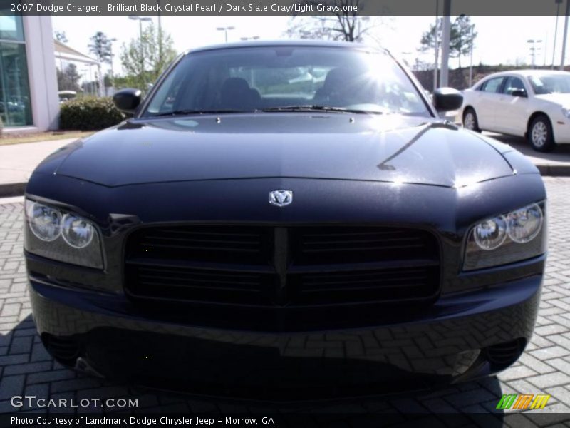 Brilliant Black Crystal Pearl / Dark Slate Gray/Light Graystone 2007 Dodge Charger