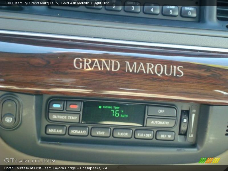 Gold Ash Metallic / Light Flint 2003 Mercury Grand Marquis LS