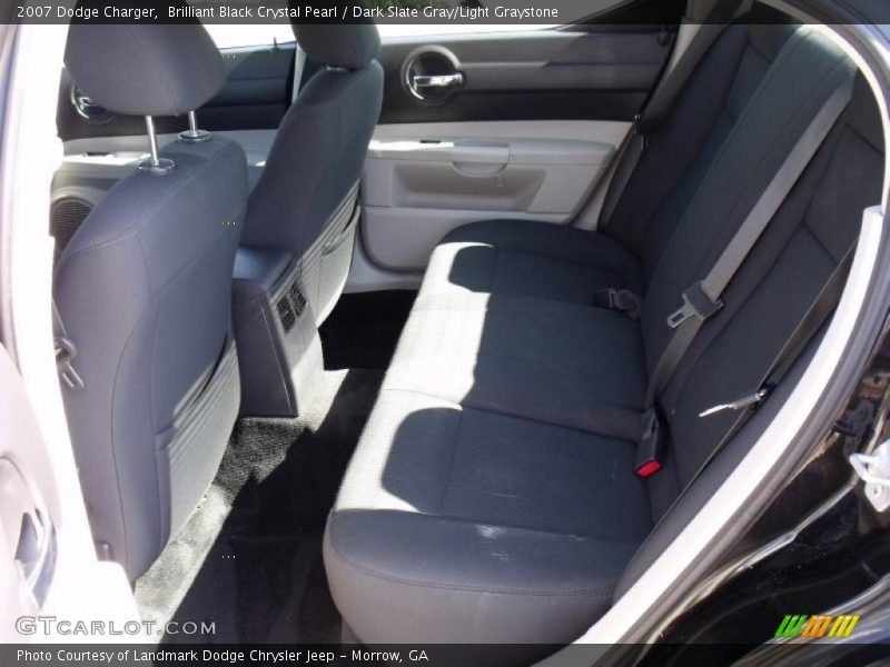 Brilliant Black Crystal Pearl / Dark Slate Gray/Light Graystone 2007 Dodge Charger