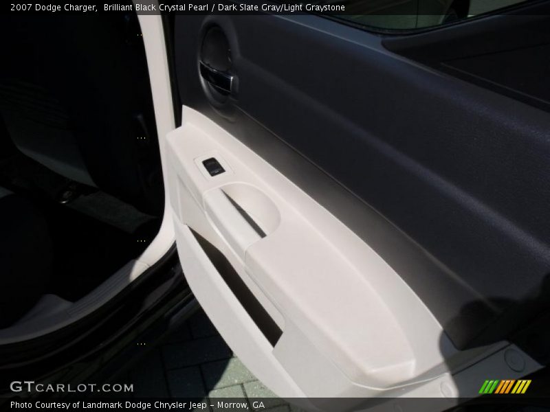 Brilliant Black Crystal Pearl / Dark Slate Gray/Light Graystone 2007 Dodge Charger
