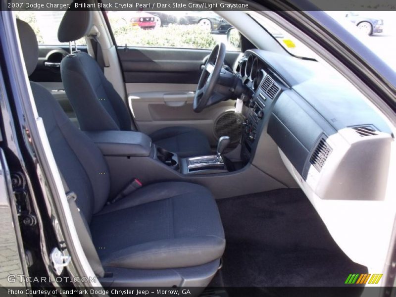 Brilliant Black Crystal Pearl / Dark Slate Gray/Light Graystone 2007 Dodge Charger