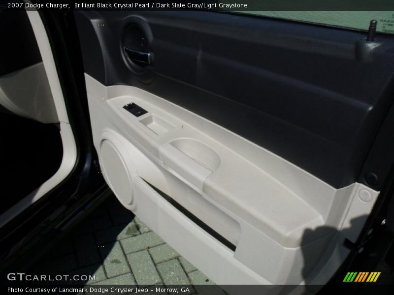 Brilliant Black Crystal Pearl / Dark Slate Gray/Light Graystone 2007 Dodge Charger