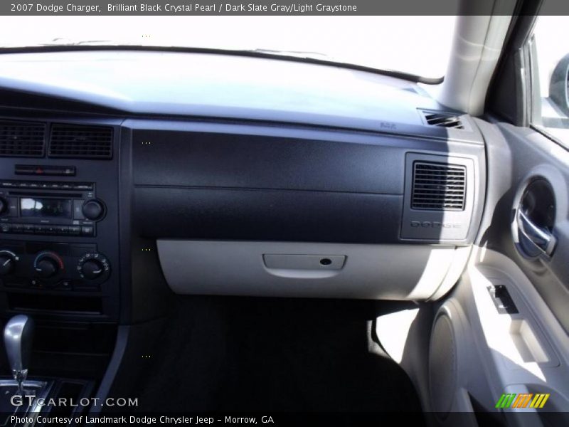 Brilliant Black Crystal Pearl / Dark Slate Gray/Light Graystone 2007 Dodge Charger