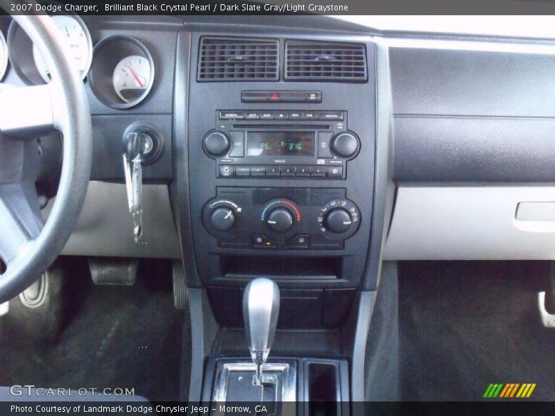 Brilliant Black Crystal Pearl / Dark Slate Gray/Light Graystone 2007 Dodge Charger