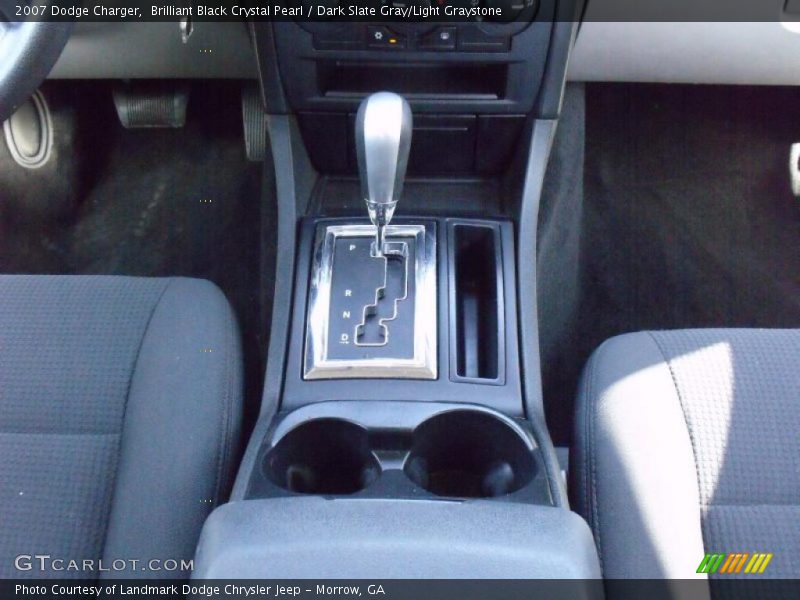 Brilliant Black Crystal Pearl / Dark Slate Gray/Light Graystone 2007 Dodge Charger