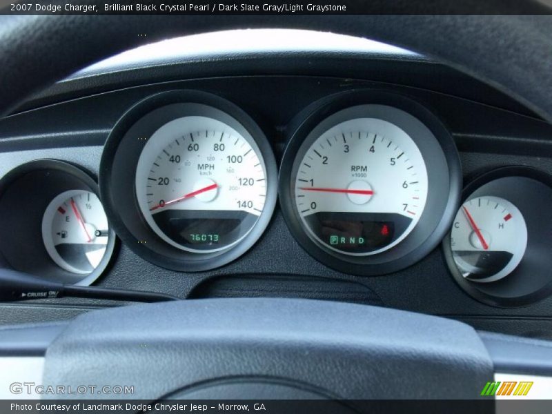 Brilliant Black Crystal Pearl / Dark Slate Gray/Light Graystone 2007 Dodge Charger