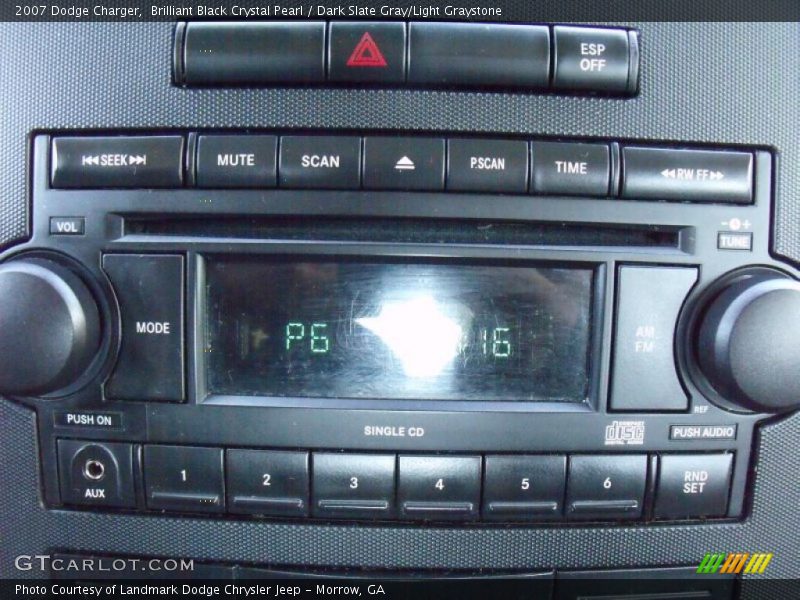 Brilliant Black Crystal Pearl / Dark Slate Gray/Light Graystone 2007 Dodge Charger