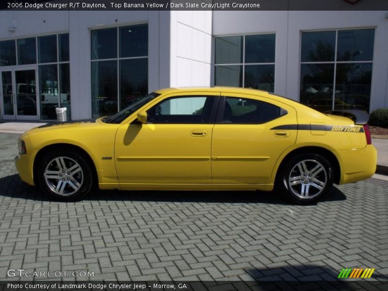 Top Banana Yellow / Dark Slate Gray/Light Graystone 2006 Dodge Charger R/T Daytona