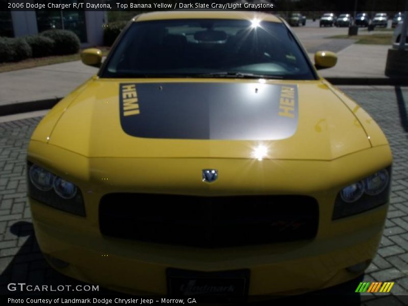 Top Banana Yellow / Dark Slate Gray/Light Graystone 2006 Dodge Charger R/T Daytona