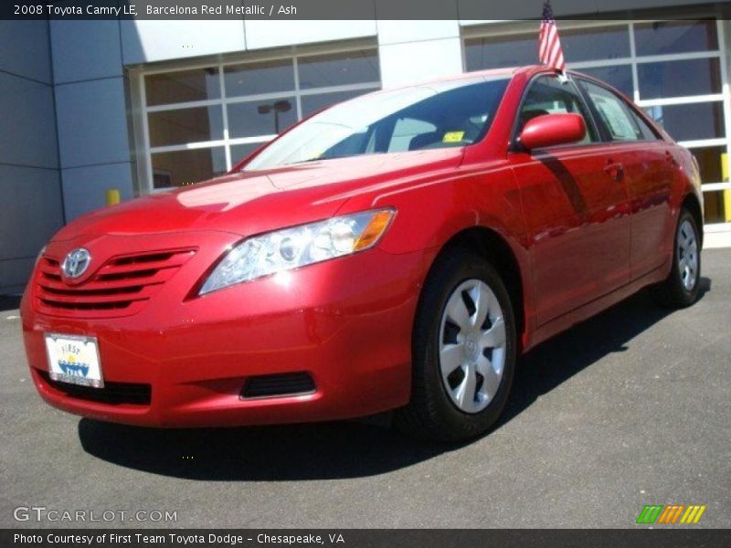 Barcelona Red Metallic / Ash 2008 Toyota Camry LE