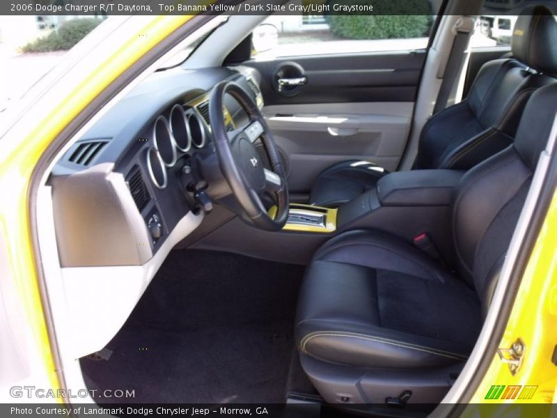 Top Banana Yellow / Dark Slate Gray/Light Graystone 2006 Dodge Charger R/T Daytona
