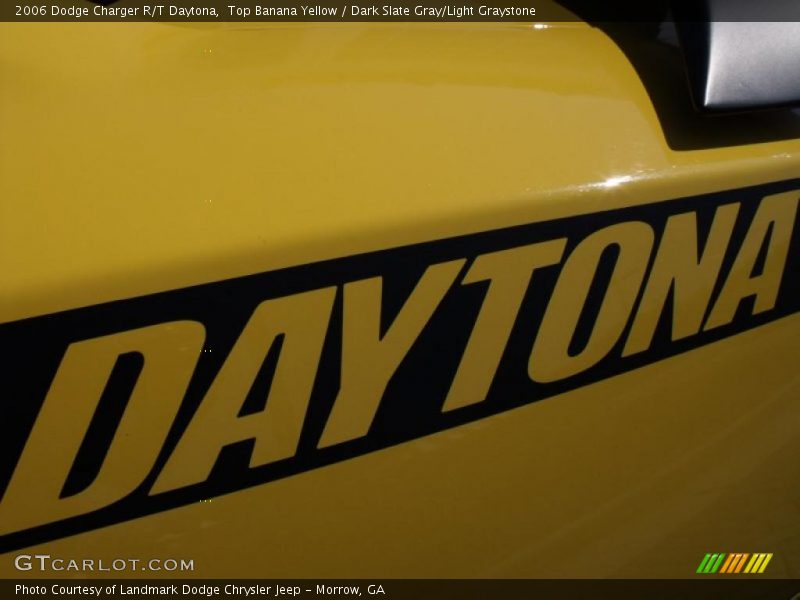Top Banana Yellow / Dark Slate Gray/Light Graystone 2006 Dodge Charger R/T Daytona