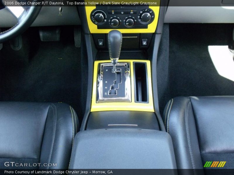 Top Banana Yellow / Dark Slate Gray/Light Graystone 2006 Dodge Charger R/T Daytona