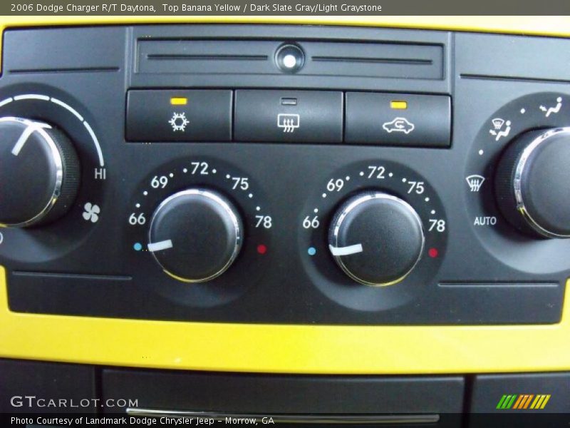 Top Banana Yellow / Dark Slate Gray/Light Graystone 2006 Dodge Charger R/T Daytona