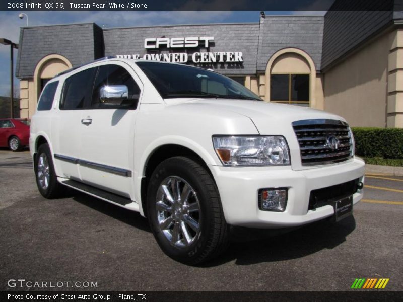 Tuscan Pearl White / Stone 2008 Infiniti QX 56