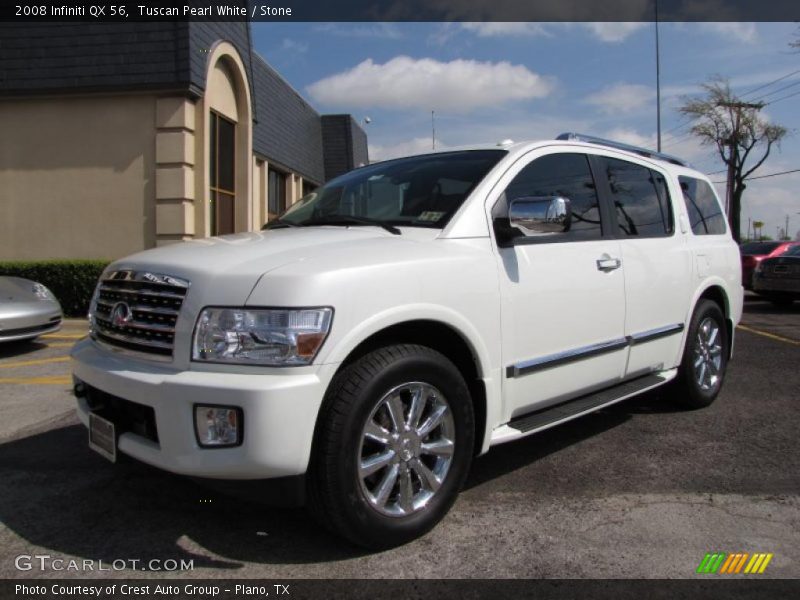 Tuscan Pearl White / Stone 2008 Infiniti QX 56