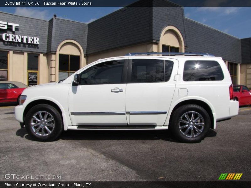 Tuscan Pearl White / Stone 2008 Infiniti QX 56