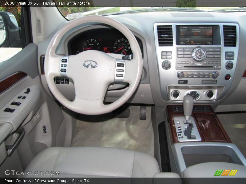 Tuscan Pearl White / Stone 2008 Infiniti QX 56