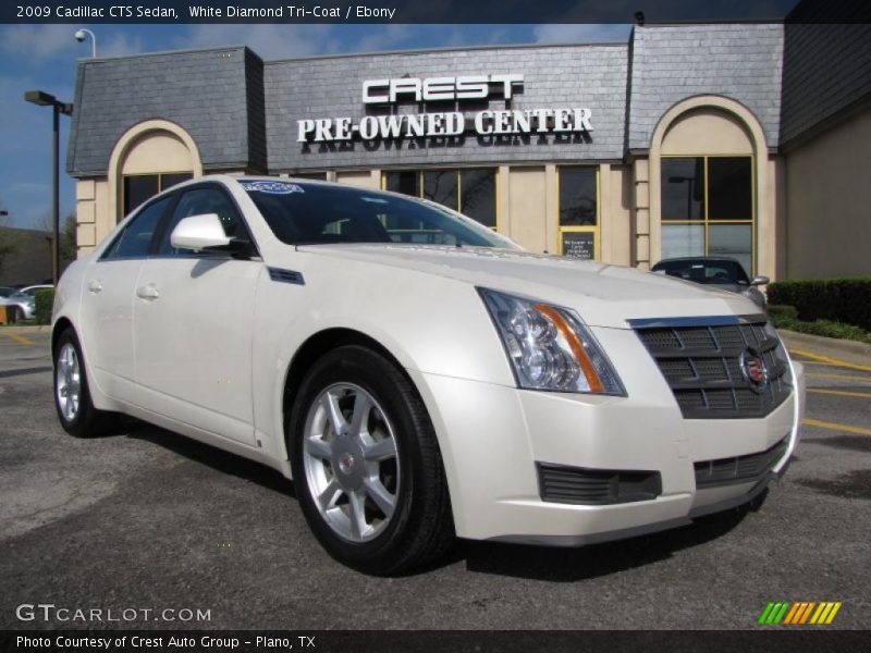 White Diamond Tri-Coat / Ebony 2009 Cadillac CTS Sedan