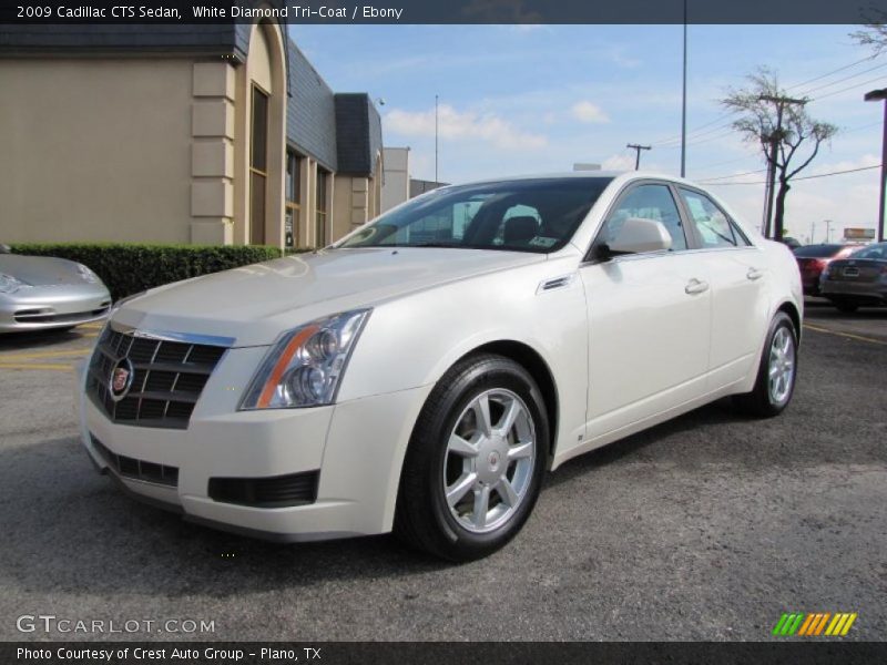 White Diamond Tri-Coat / Ebony 2009 Cadillac CTS Sedan