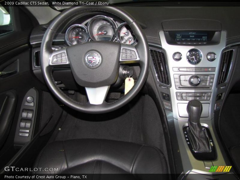 White Diamond Tri-Coat / Ebony 2009 Cadillac CTS Sedan