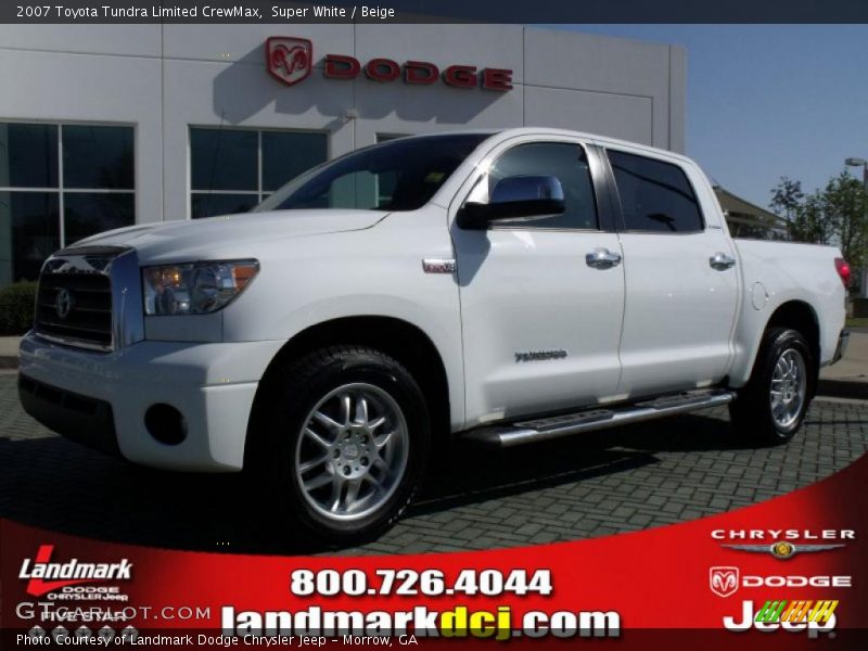 Super White / Beige 2007 Toyota Tundra Limited CrewMax