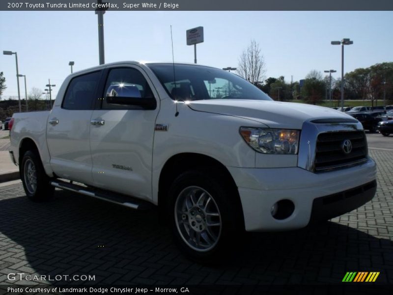 Super White / Beige 2007 Toyota Tundra Limited CrewMax