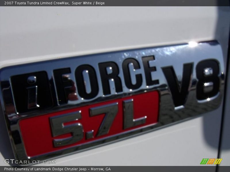 Super White / Beige 2007 Toyota Tundra Limited CrewMax