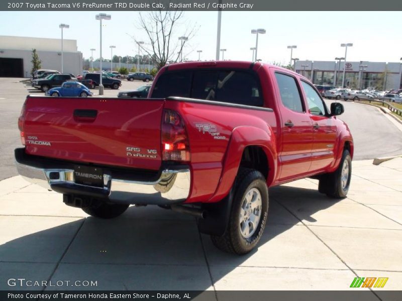 Radiant Red / Graphite Gray 2007 Toyota Tacoma V6 PreRunner TRD Double Cab