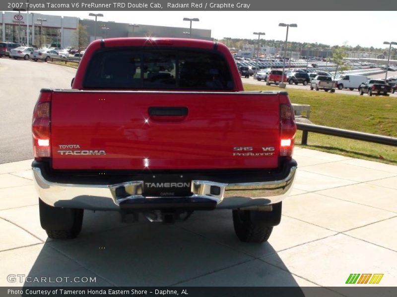 Radiant Red / Graphite Gray 2007 Toyota Tacoma V6 PreRunner TRD Double Cab
