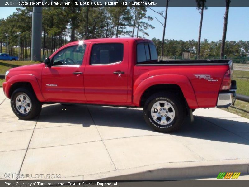 Radiant Red / Graphite Gray 2007 Toyota Tacoma V6 PreRunner TRD Double Cab