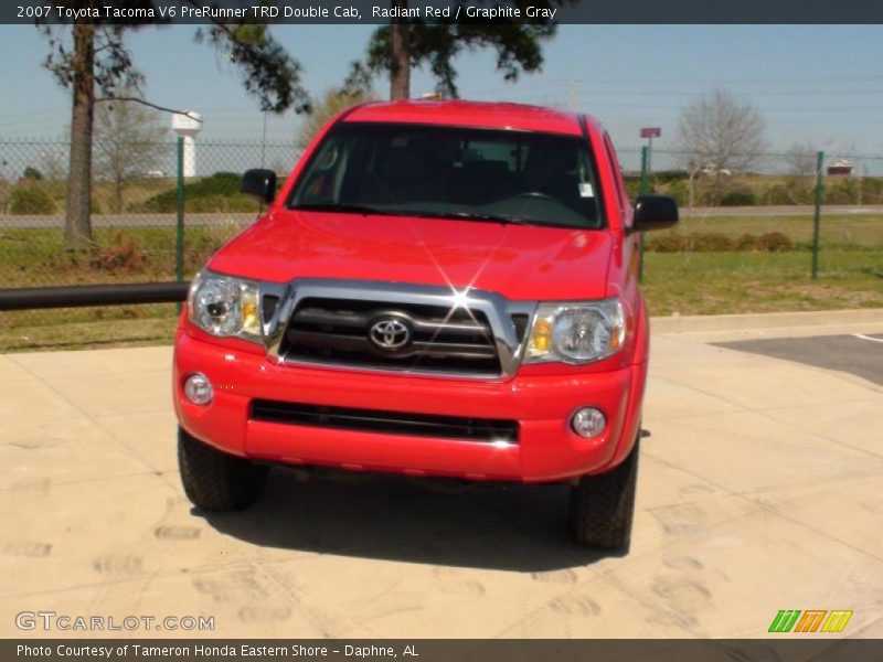 Radiant Red / Graphite Gray 2007 Toyota Tacoma V6 PreRunner TRD Double Cab