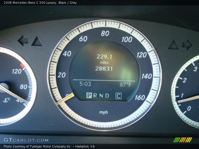 Black / Grey 2008 Mercedes-Benz C 300 Luxury