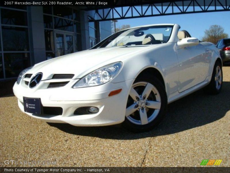 Arctic White / Beige 2007 Mercedes-Benz SLK 280 Roadster