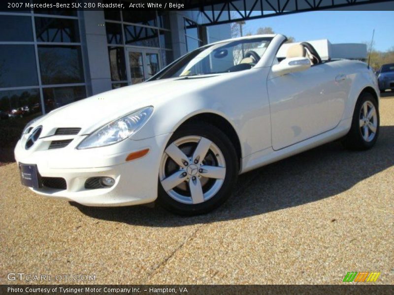 Arctic White / Beige 2007 Mercedes-Benz SLK 280 Roadster