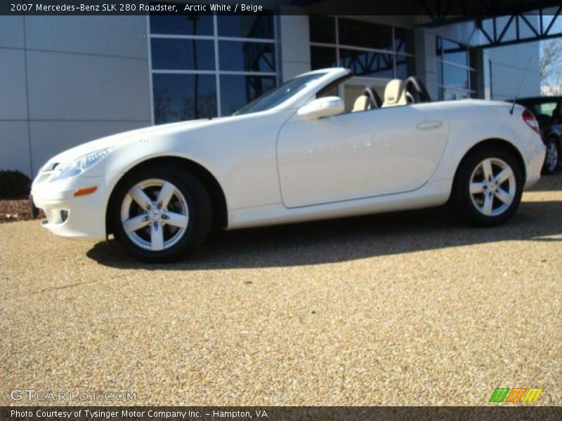 Arctic White / Beige 2007 Mercedes-Benz SLK 280 Roadster