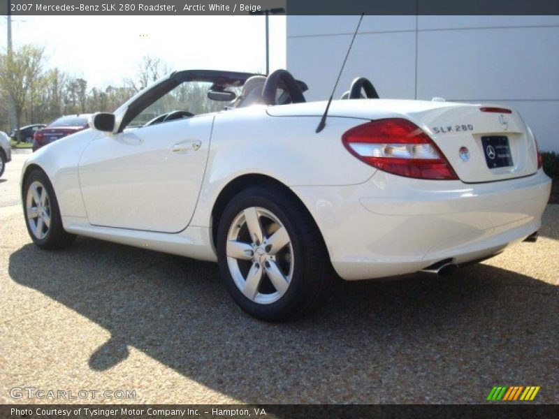 Arctic White / Beige 2007 Mercedes-Benz SLK 280 Roadster