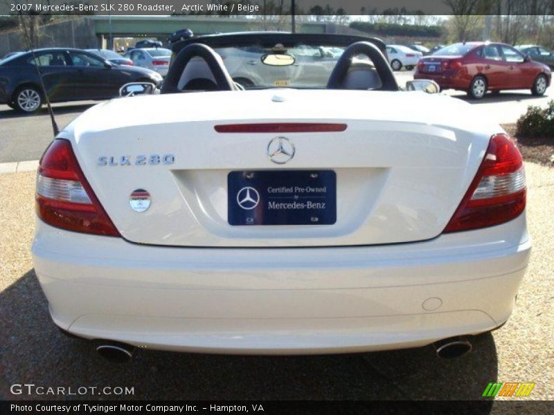 Arctic White / Beige 2007 Mercedes-Benz SLK 280 Roadster