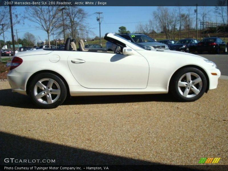 Arctic White / Beige 2007 Mercedes-Benz SLK 280 Roadster
