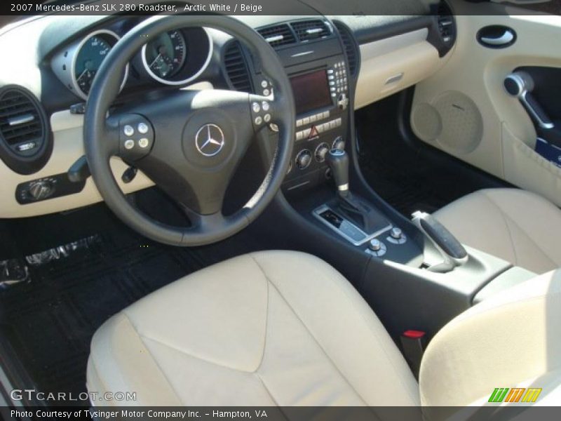Arctic White / Beige 2007 Mercedes-Benz SLK 280 Roadster