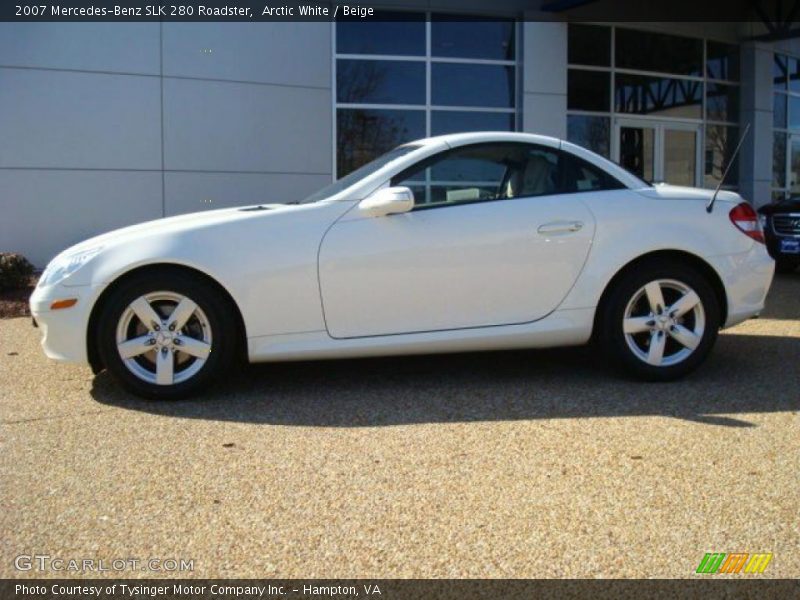 Arctic White / Beige 2007 Mercedes-Benz SLK 280 Roadster
