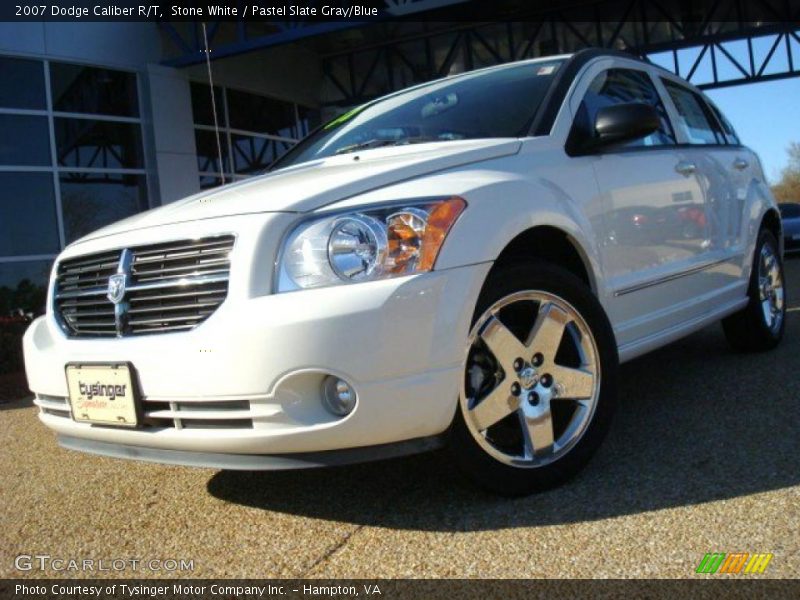 Stone White / Pastel Slate Gray/Blue 2007 Dodge Caliber R/T