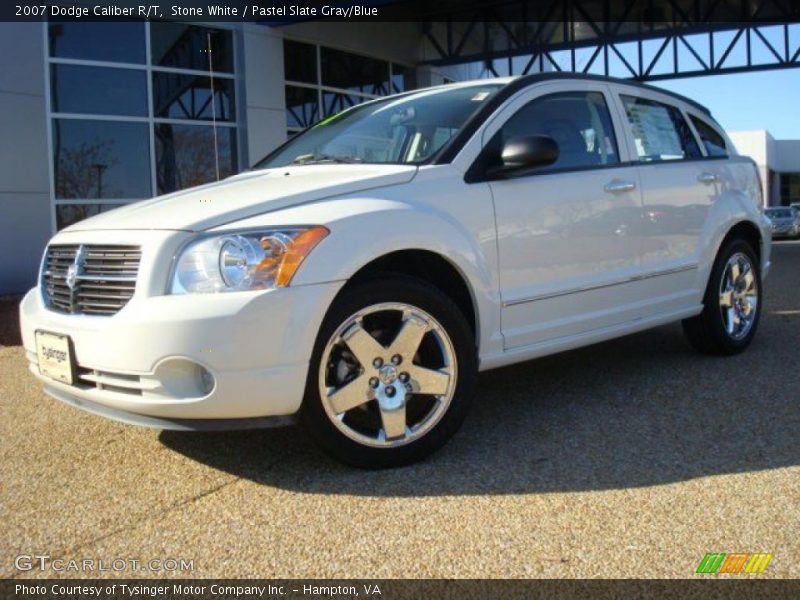 Stone White / Pastel Slate Gray/Blue 2007 Dodge Caliber R/T