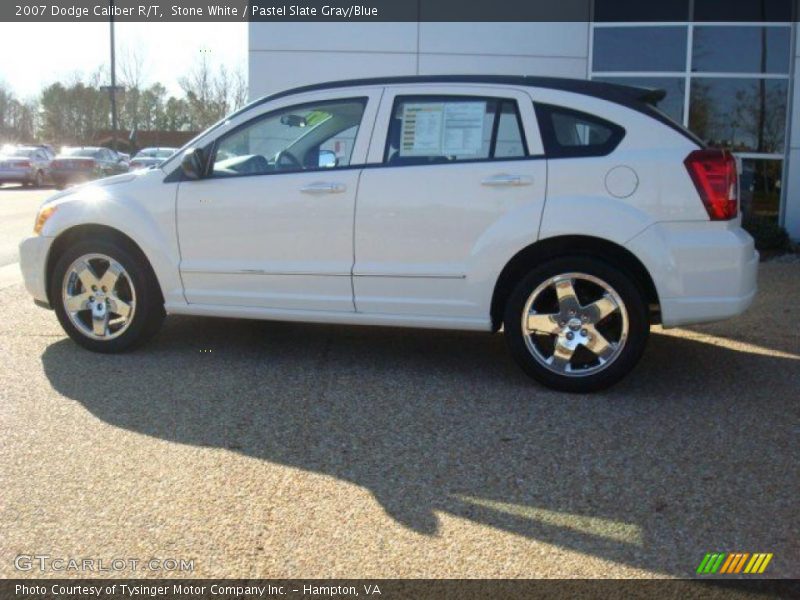 Stone White / Pastel Slate Gray/Blue 2007 Dodge Caliber R/T